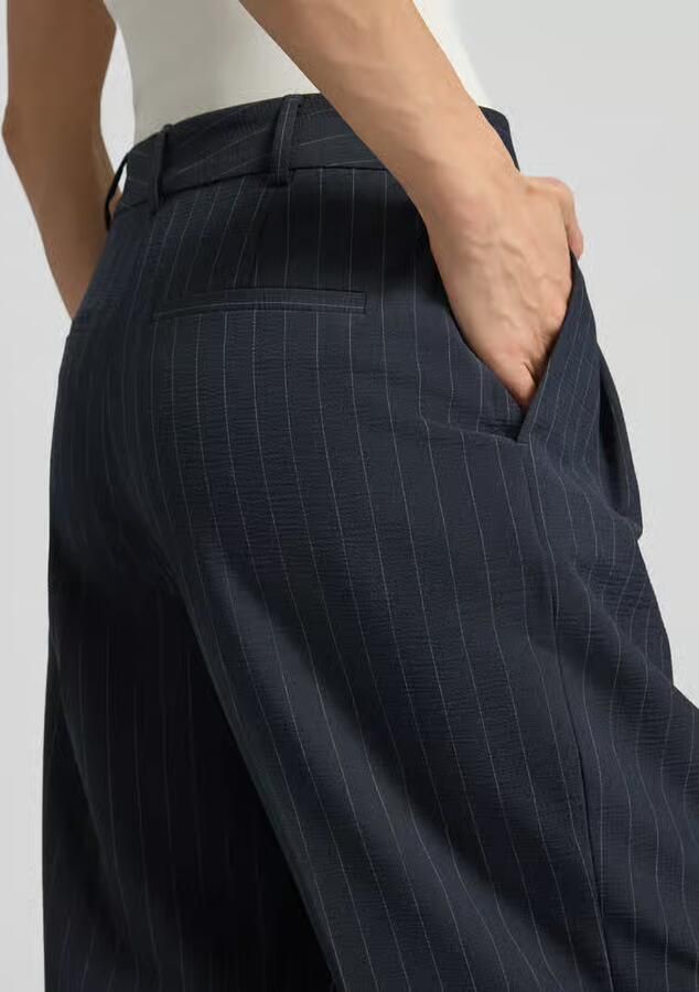Jake*s Collection BROEK met Streepmotief en Persplooien