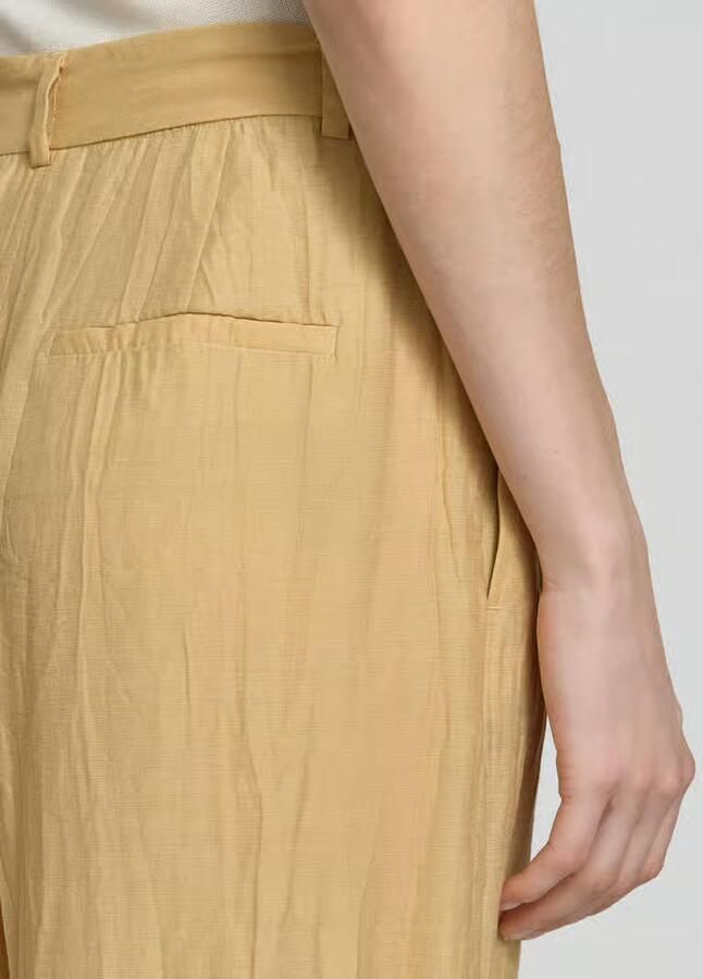 Jake*s Collection Broek van viscosemix in kreuklook