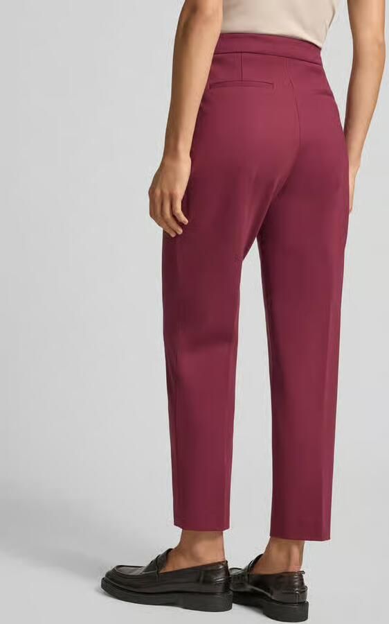 Jake*s Collection Broek van viscosemix met persplooien