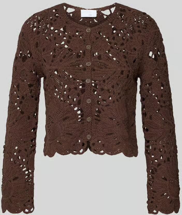 Jake*s Collection Cardigan van gehaakt kant met ronde hals - Foto 2