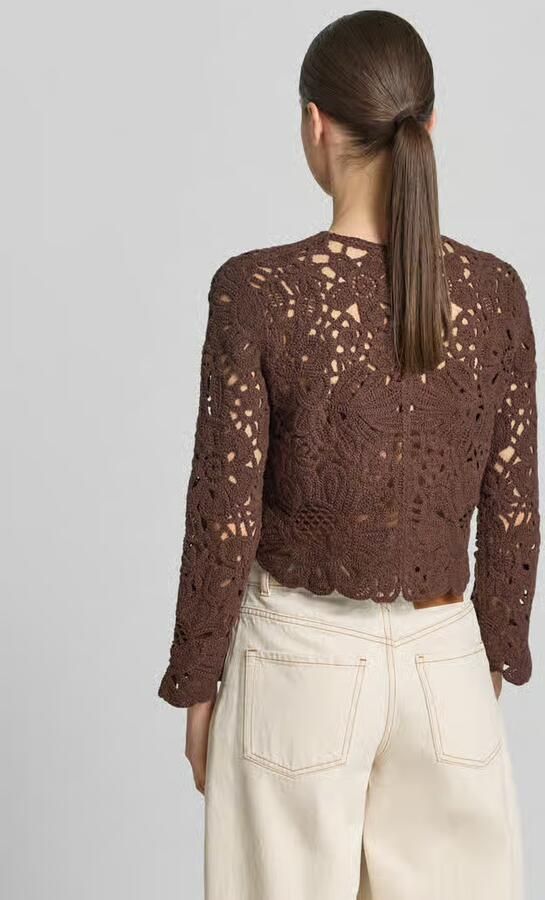 Jake*s Collection Cardigan van gehaakt kant met ronde hals - Foto 3