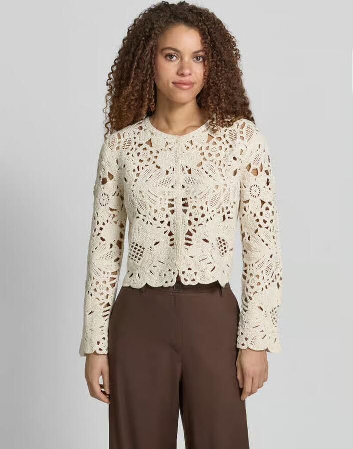 Jake*s Collection Cardigan van gehaakt kant met ronde hals - Foto 2
