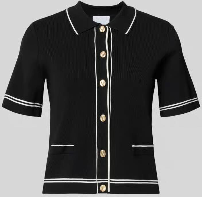 Jake*s Collection Cardigan van viscosemix met 1 2-mouwen