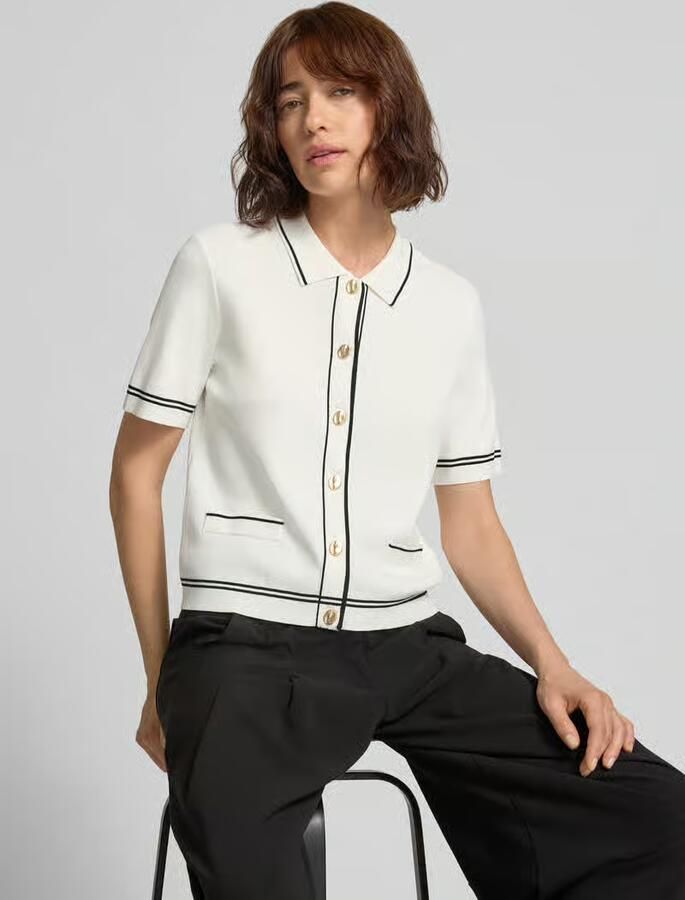 Jake*s Collection Cardigan van viscosemix met 1 2-mouwen - Foto 2