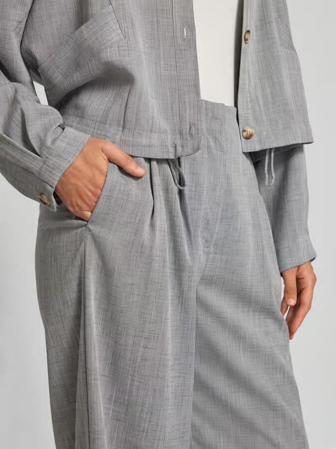 Jake*s Collection Fijn gestructureerde Wide leg broek