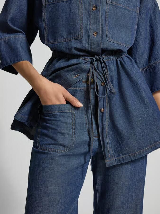 Jake*s Collection Flared broek met opgestikte zakken