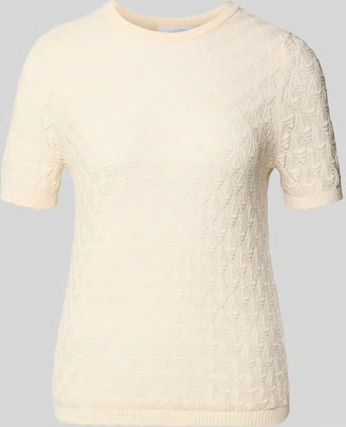 Jake*s Collection Gebreid shirt met ajourborduursel - Foto 3