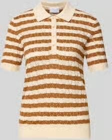 Jake*s Collection Gebreid shirt met polokraag en knoopsluiting