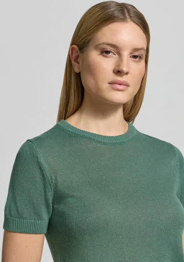 Jake*s Collection Gebreid shirt van linnenmix met ronde halsuitsnijding - Foto 3