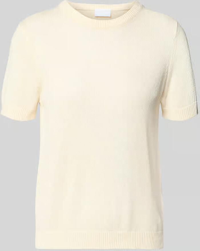 Jake*s Collection Gebreid shirt van linnenmix met ronde halsuitsnijding