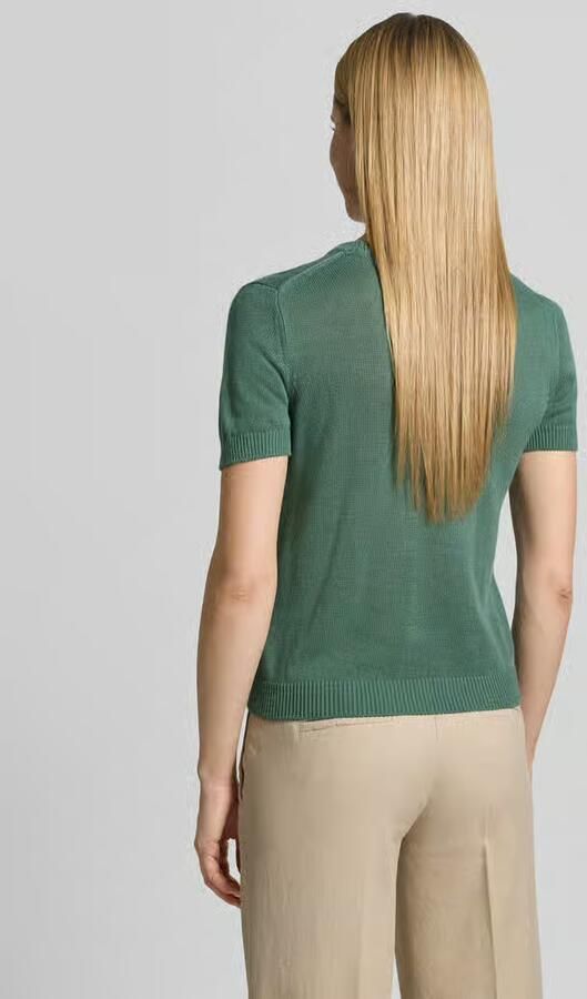 Jake*s Collection Gebreid shirt van linnenmix met ronde halsuitsnijding