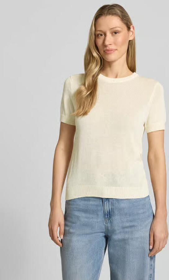 Jake*s Collection Gebreid shirt van linnenmix met ronde halsuitsnijding - Foto 3