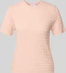 Jake*s Collection Gebreid shirt van viscosemix met ronde hals