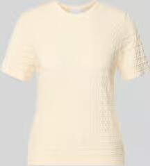 Jake*s Collection Gebreid shirt van viscosemix met ronde hals