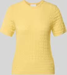 Jake*s Collection Gebreid shirt van viscosemix met ronde hals