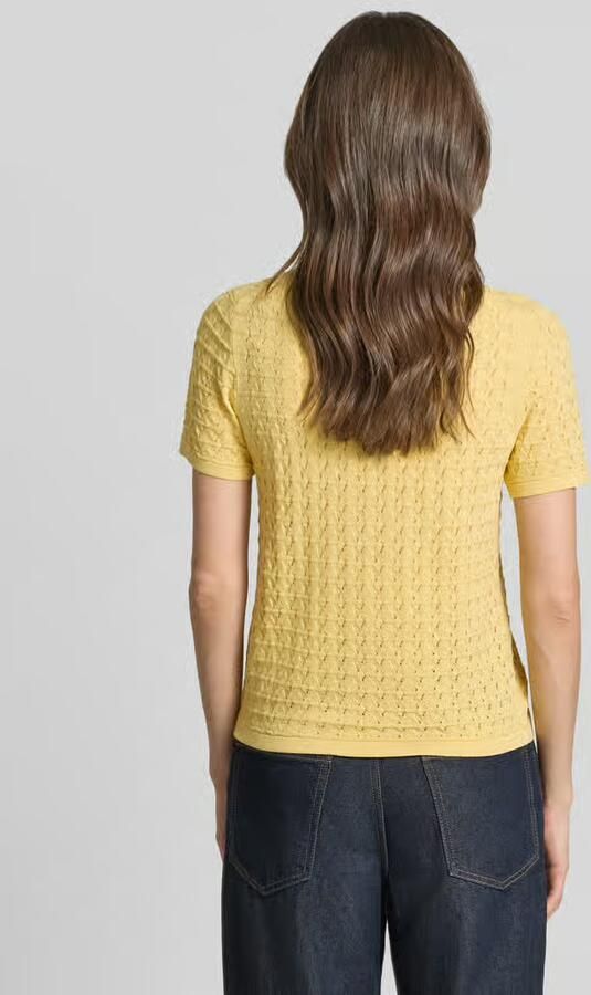 Jake*s Collection Gebreid shirt van viscosemix met ronde hals - Foto 2