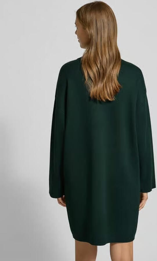 Jake*s Collection Gebreide jurk van viscosemix met opstaande kraag