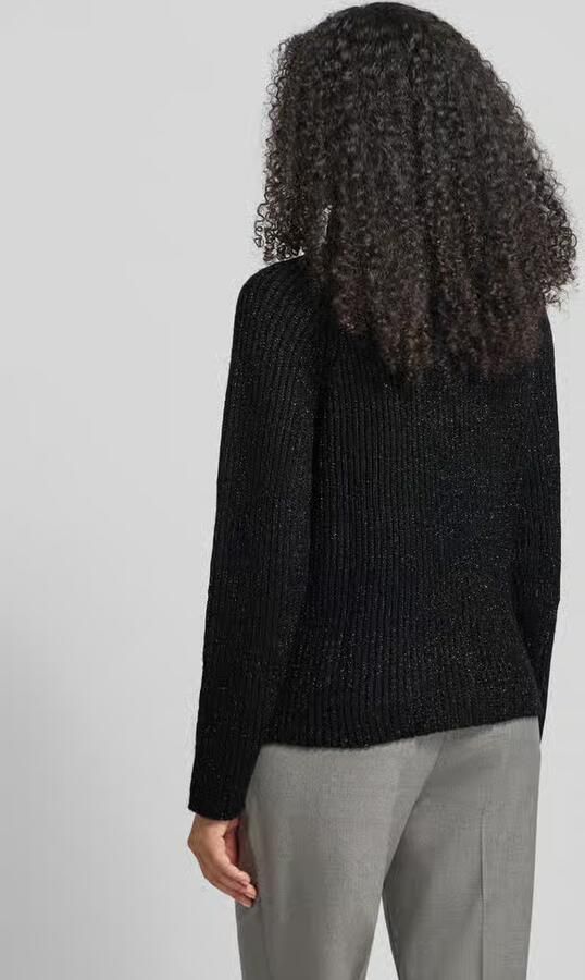 Jake*s Collection Gebreide pullover in riblook met opstaande kraag