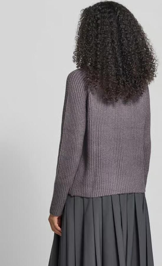 Jake*s Collection Gebreide pullover in riblook met opstaande kraag