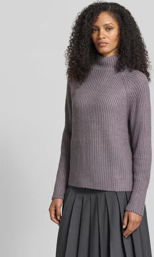Jake*s Collection Gebreide pullover in riblook met opstaande kraag - Foto 2