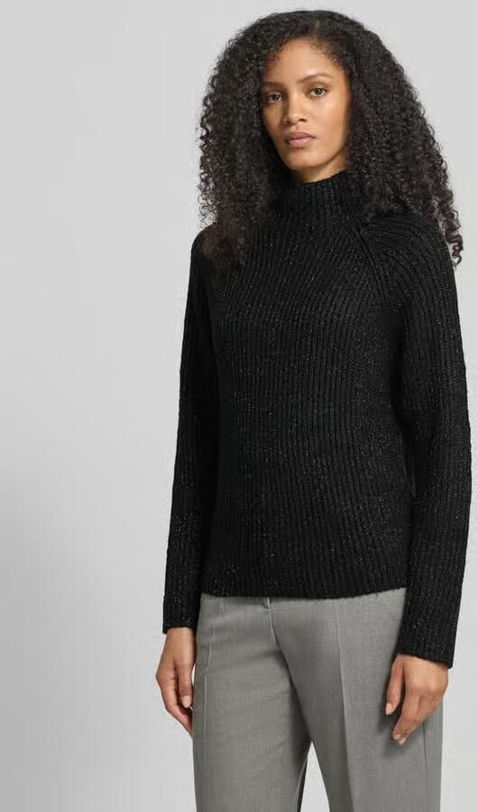 Jake*s Collection Gebreide pullover in riblook met opstaande kraag - Foto 2