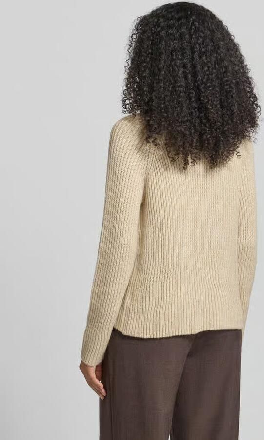 Jake*s Collection Gebreide pullover in riblook met opstaande kraag