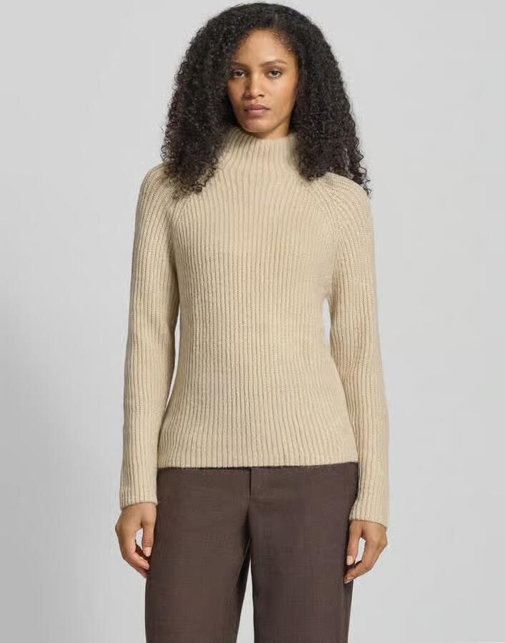 Jake*s Collection Gebreide pullover in riblook met opstaande kraag - Foto 2