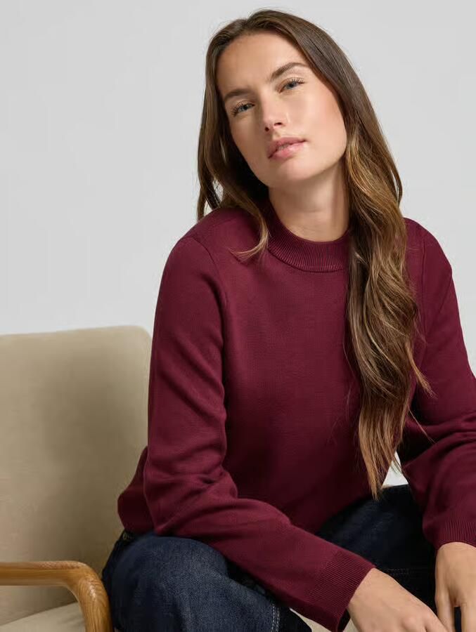 Jake*s Collection Gebreide pullover met ronde hals