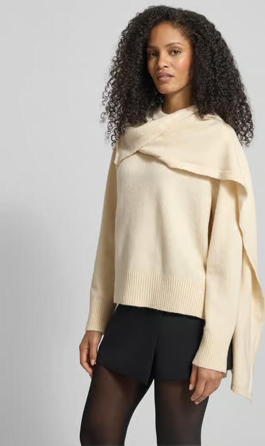 Jake*s Collection Gebreide pullover met sjaal - Foto 2