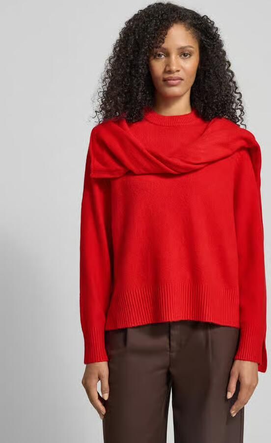 Jake*s Collection Gebreide pullover met sjaal - Foto 2