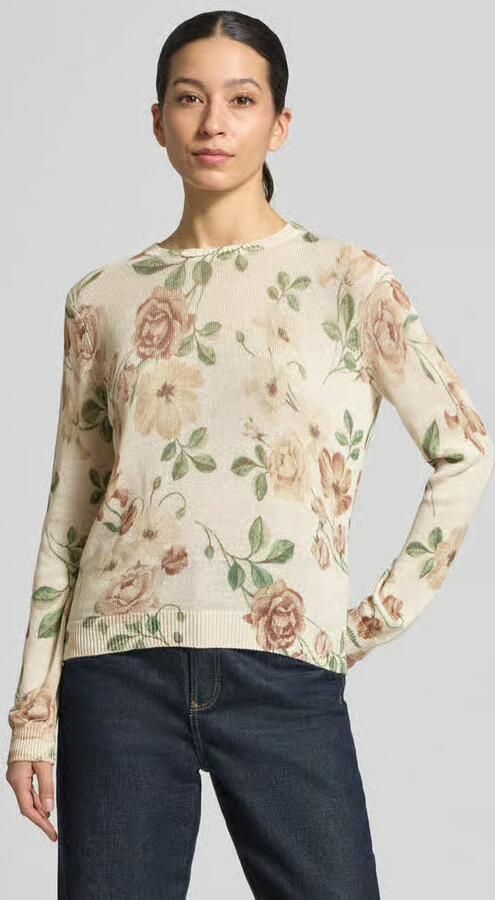 Jake*s Collection Gebreide pullover van linnenmix met viscose - Foto 2