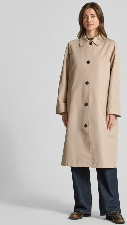 Jake*s Collection Getailleerd Trenchcoat met motief binnenkant - Foto 3