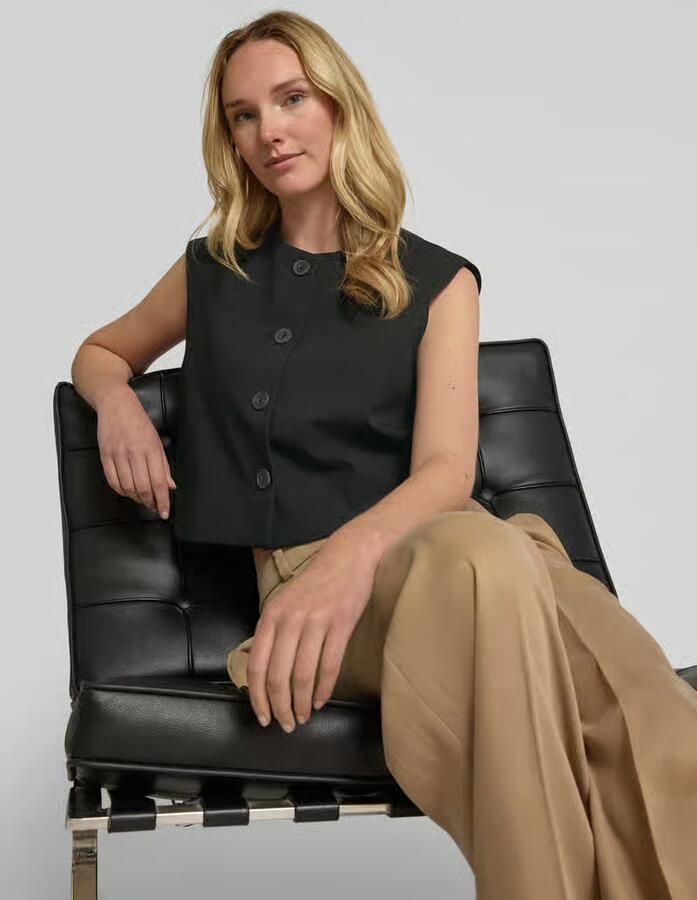 Jake*s Collection Gilet met kapmouwen