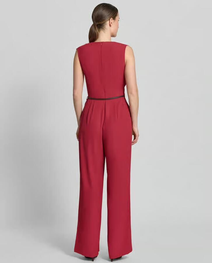 Jake*s Collection Jumpsuit met cascadehals en riem