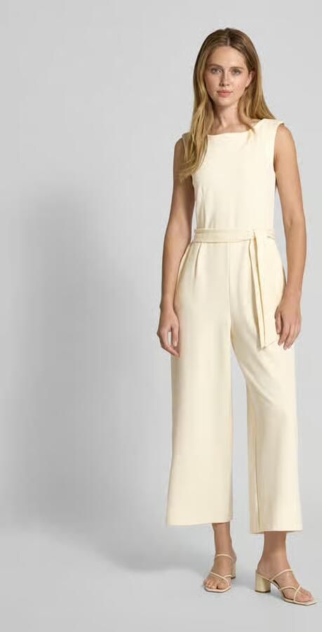 Jake*s Collection Jumpsuit met strikceintuur en ronde hals - Foto 3
