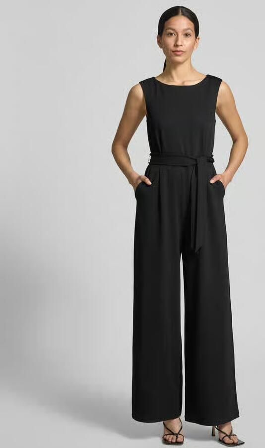 Jake*s Collection Jumpsuit van viscosemix met strikceintuur - Foto 3