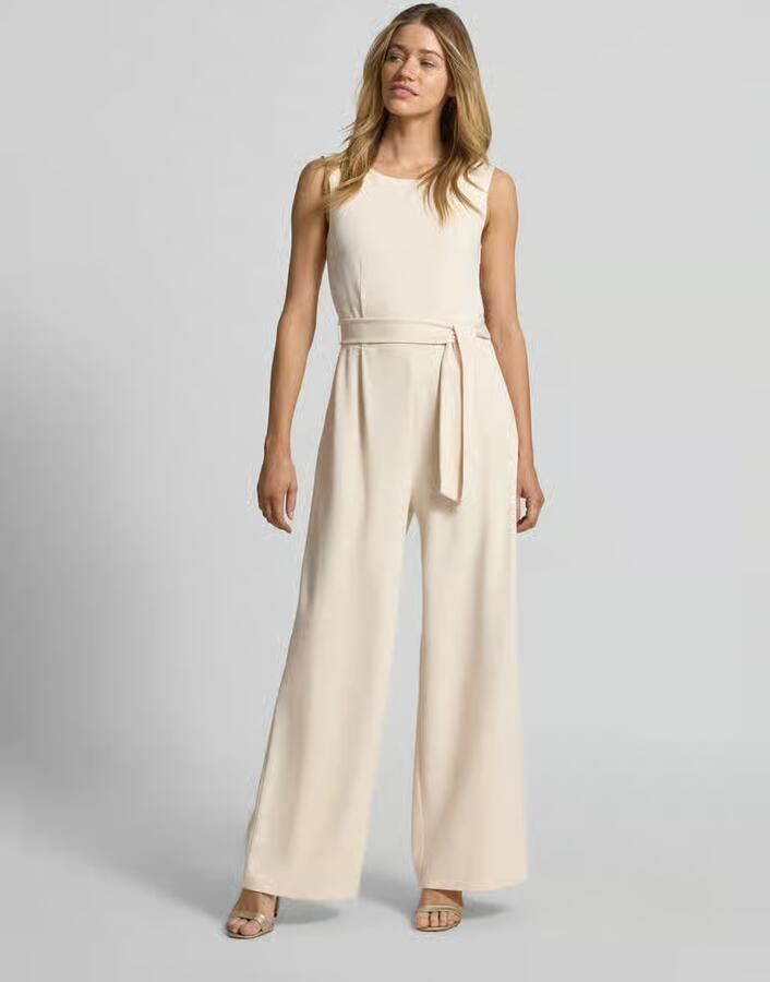 Jake*s Collection Jumpsuit van viscosemix met strikceintuur - Foto 2