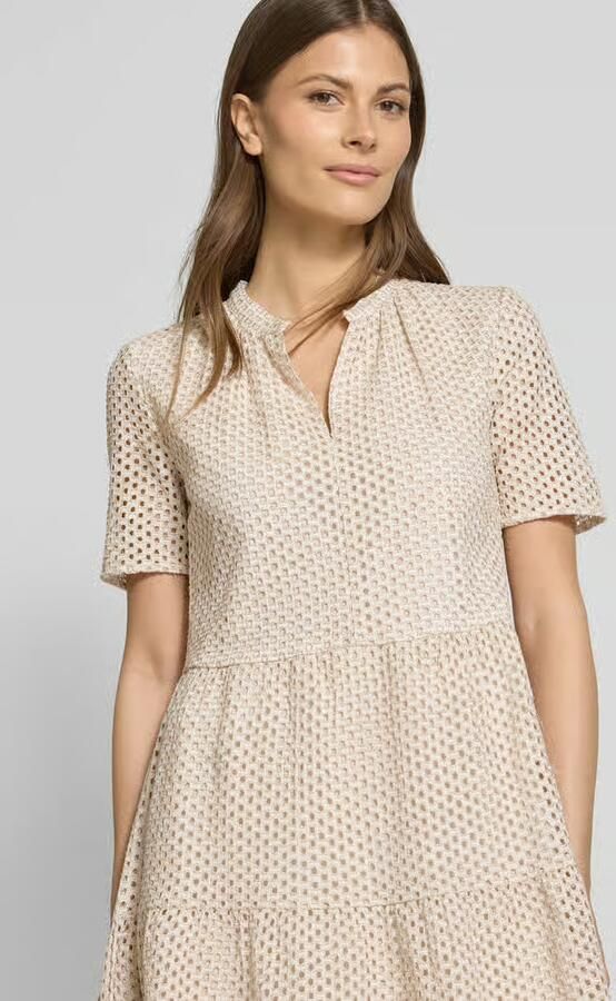 Jake*s Collection Knielange jurk met broderie anglaise