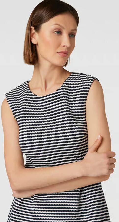 Jake*s Collection Knielange jurk met streepmotief