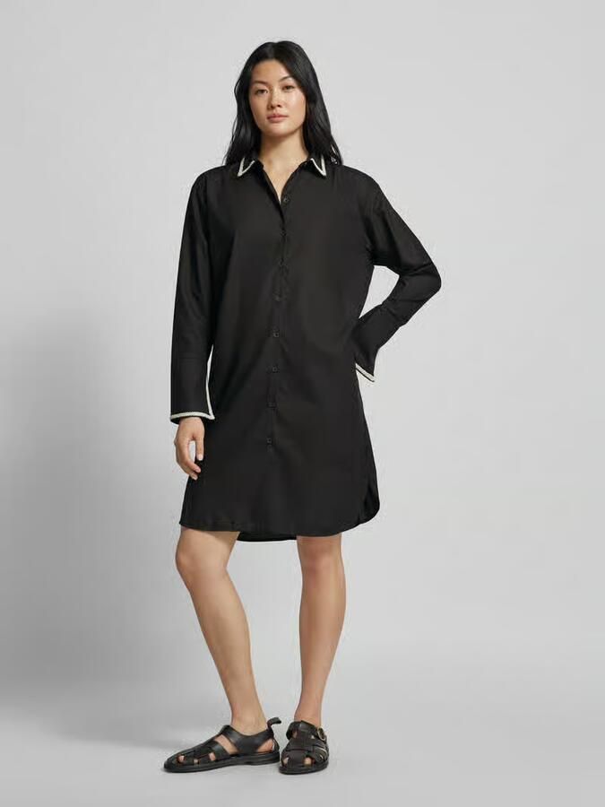 Jake*s Collection Knielange overhemdjurk met doorknoopsluiting - Foto 3