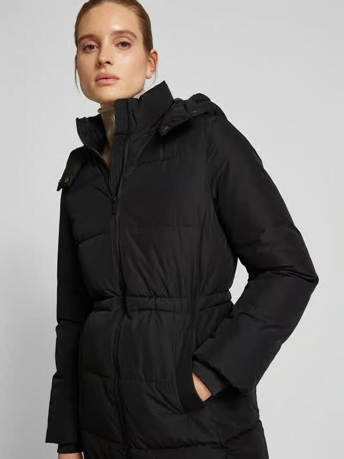 Jake*s Collection Lange gewatteerde jas met tweewegritssluiting