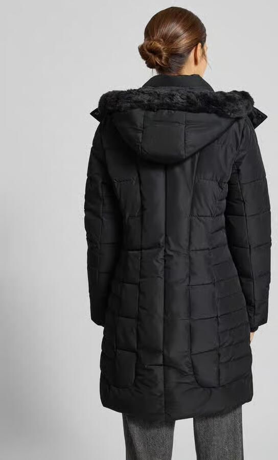 Jake*s Collection Lange gewatteerde jas met tweewegritssluiting