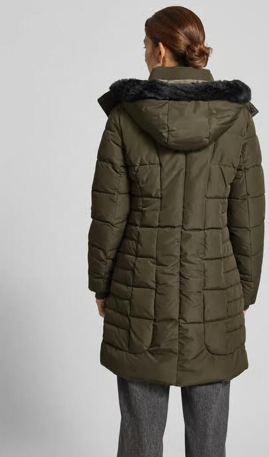 Jake*s Collection Lange gewatteerde jas met tweewegritssluiting