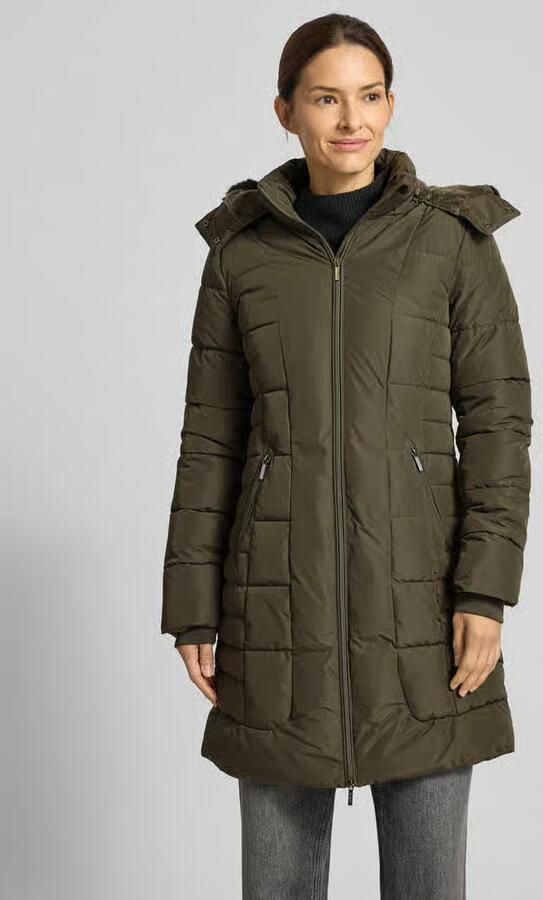 Jake*s Collection Lange gewatteerde jas met tweewegritssluiting - Foto 2