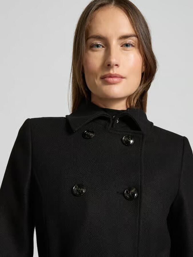 Jake*s Collection Lange jas van wolmix met riem
