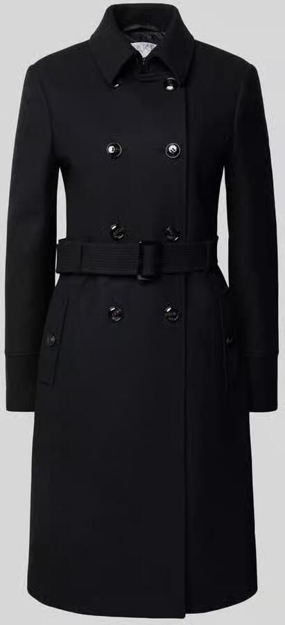 Jake*s Collection Lange jas van wolmix met riem - Foto 2