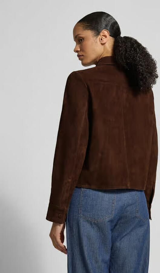 Jake*s Collection Leren jas met knoopsluiting