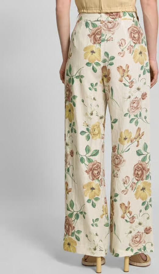 Jake*s Collection Linnen broek met Franse steekzakken