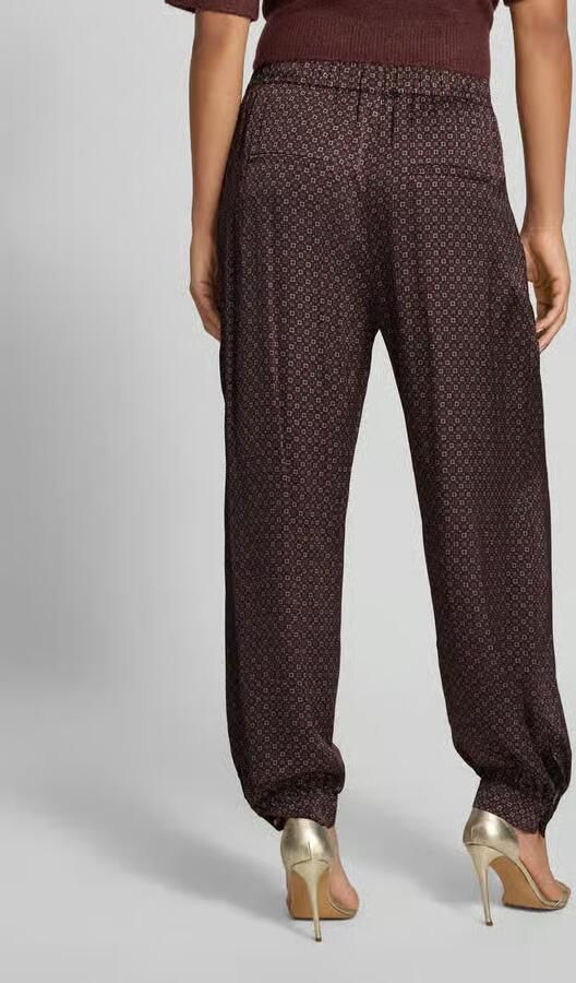 Jake*s Collection loose fit wijdte broek met all-over motief
