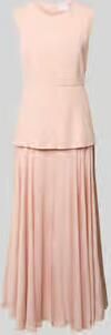 Jake*s Collection Maxi-jurk van mix van lyocell en linnen met 2-in-1-look